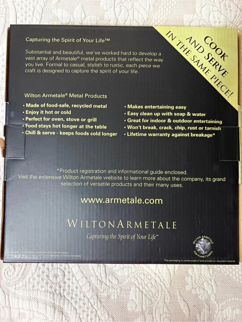 Wilton Armetale Eddy 2 quart bowl NWT beautiful cook and serve wear versatility